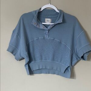BDG Slate Blue Cropped Pullover
